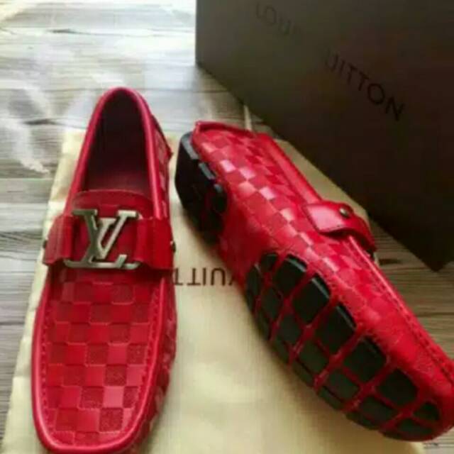 Sepatu /Shoes Branded Loufers Louis Vuitton Red Glamour Exsclusive-Miror HD