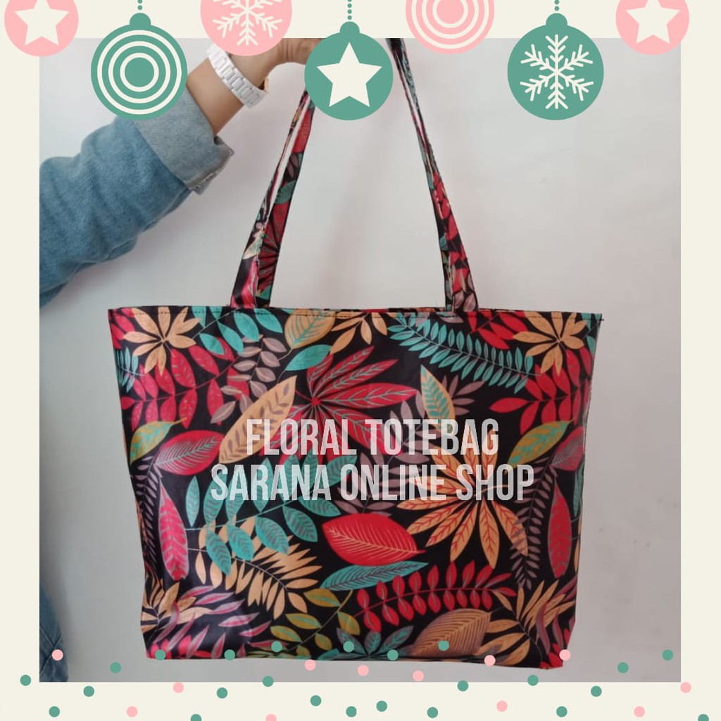 Floral Totebag Tas Wanita Terbaru Termurah