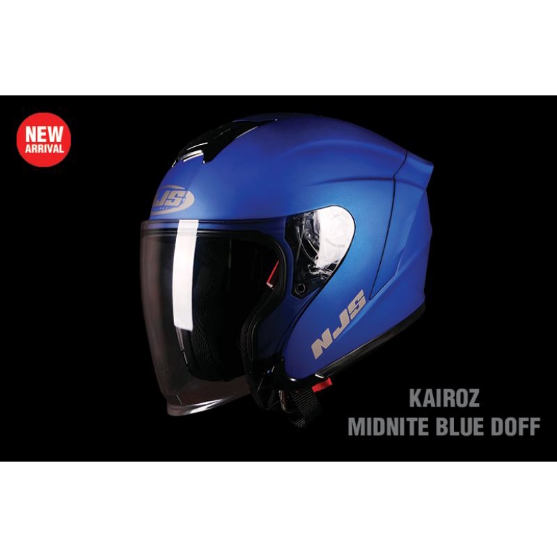 NJS Kairoz | Helm Half Face Original-Midnight Blue Doff
