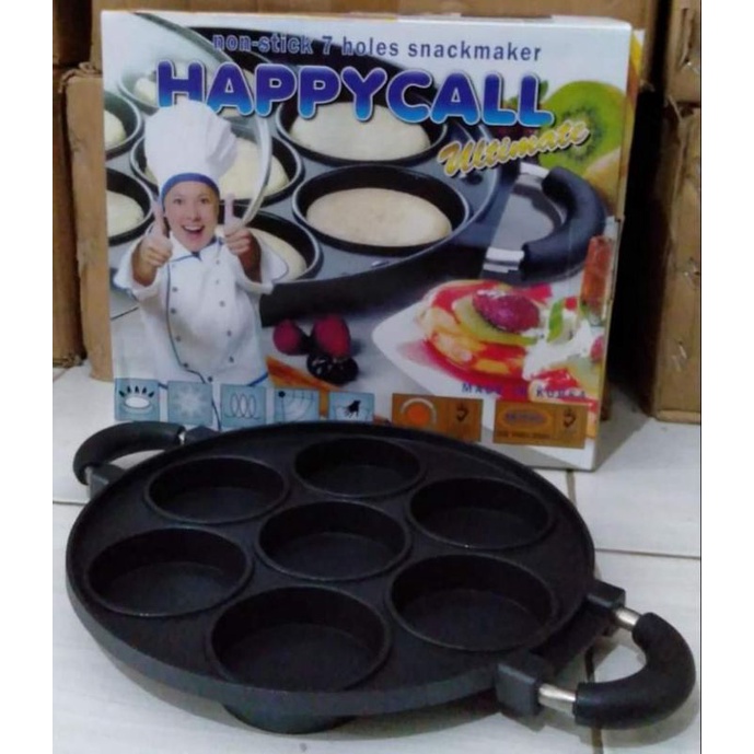 Cetakan Happy Call Lubang 7, Cetakan kue apem, cetakan martabak Mini Murah