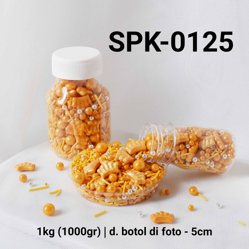 

SPK-0125 Sprinkles sprinkle sprinkel 1kg 1 kg kilo crown mahkota emas yamama baking grosir murah sprinkles cake dekorasi mutiara trimit decoration story sprinklestory sprinklesstory sprinkle story yamama baking