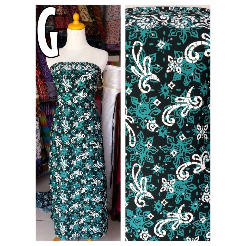 Jual Bahan Kain Batik BabyTouch Semi Sutra Hijau Tosca 26103 Meteran