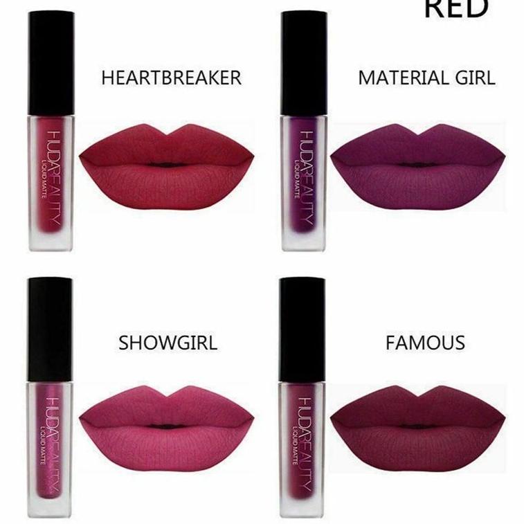 L6R6 [SET] Huda Beauty Lipgloss Mini Matte isi 4pcs