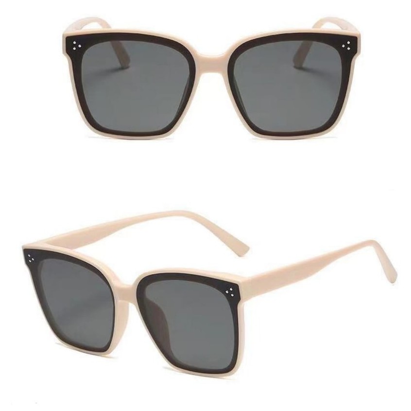 Kacamata Wanita Pria  Anti Radiasi UV Fashion Sunglasses Eyewear Kacamata Andin-ka-17 C2 cream/hitam
