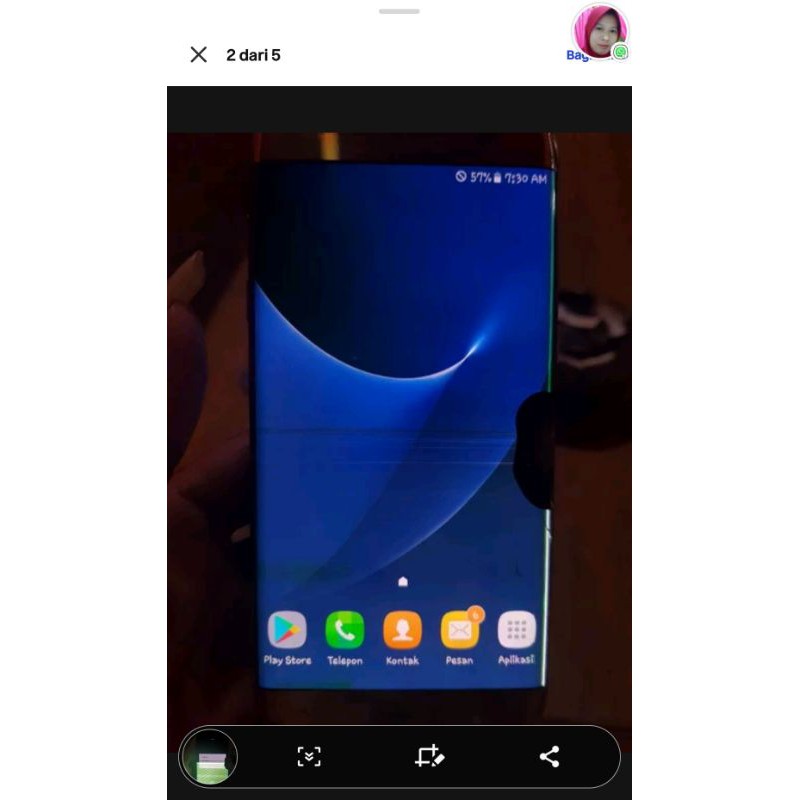 lcd samsung s7 edge gold