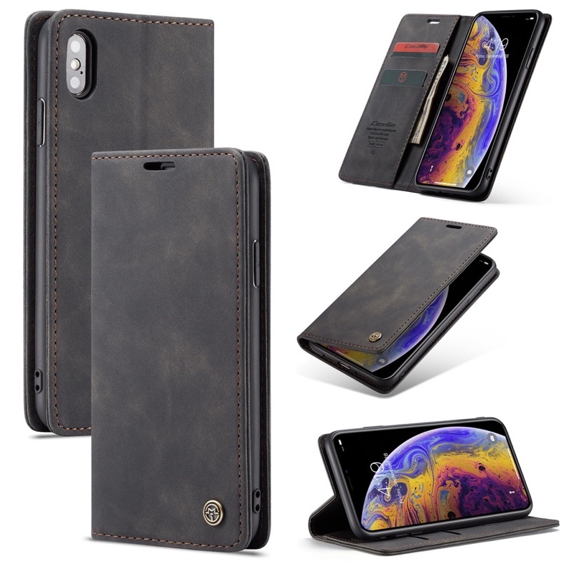 Flip Case Iphone X / Iphone Xs / Iphone Xs Max / Iphone XR / Case Dompet Wallet Iphone / Cassing Dom