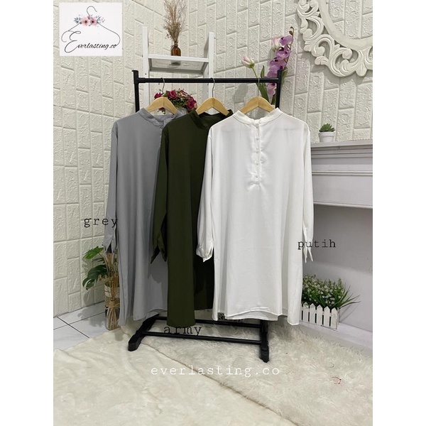 TUNIK BRIELLE/ATASAN WANITA/BAHAN SHAKILA JUMBO UK XXXL LD126CM