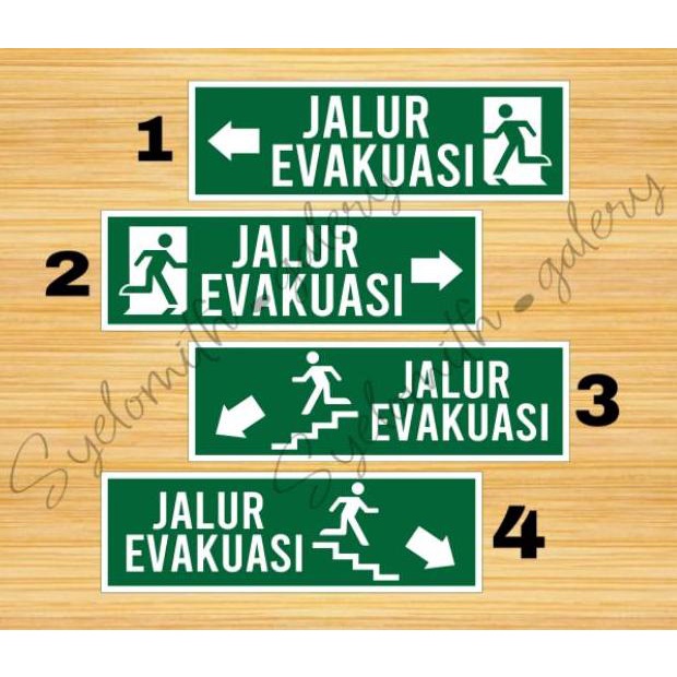 

TELAH HADIR STIKER JALUR EVAKUASI WATERPROOF/ STIKER EMERGENCY EXIT ✿ 891