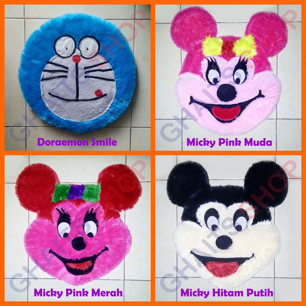 Keset Karakter Doraemon, Micky Mouse, Mikimos - Keset Bulu 