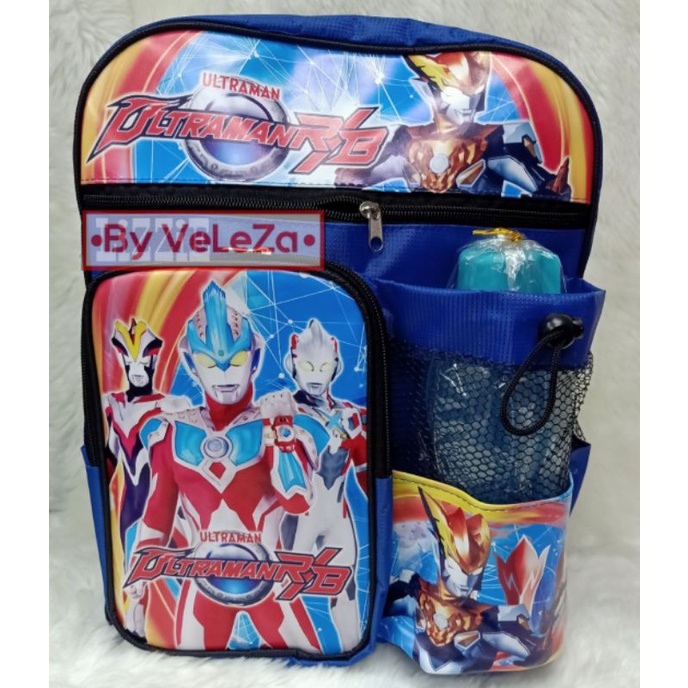 Tas anak ransel karakter ultraman 2in1 - tas + topi gratis botol minum - tas anak