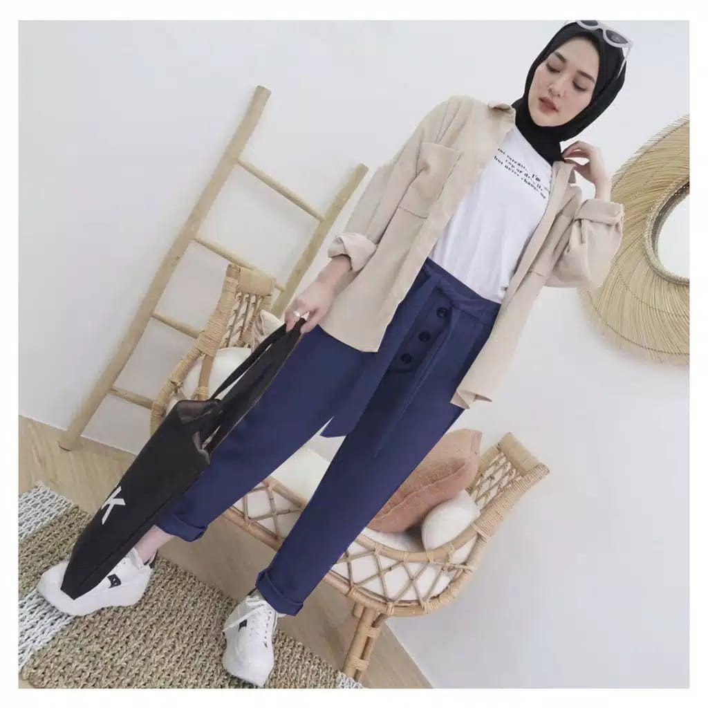 EXLIN PANTS // BUTTON PANTS // GEYN BASIC PANTS KANCING