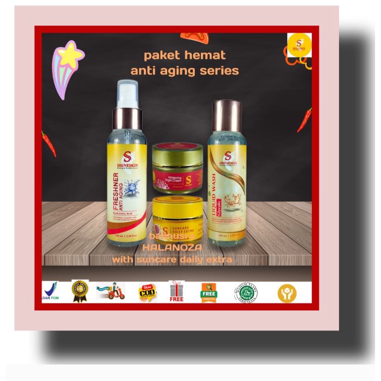 shineskin paket anti aging series