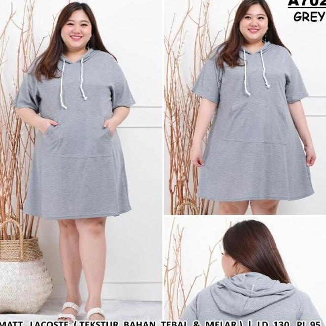 DRESS HOODIE SUPER JUMBO LD 130 CM FIT TO XXXXXL DRESS HOODIE WANITA U