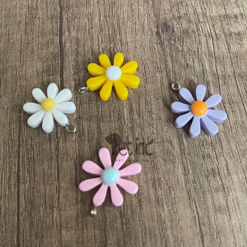 pet inc charms for necklace flower pastel