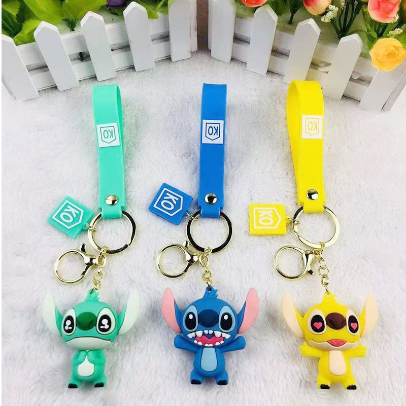Gantungan Kunci Bentuk Boneka Kartun Stitch Disney Untuk Pria / Wanita