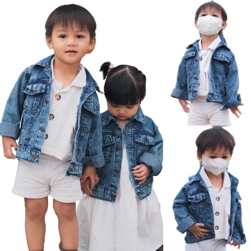 Jaket Jeans Anak Perempuan Laki laki 2 sampai 12 Tahun