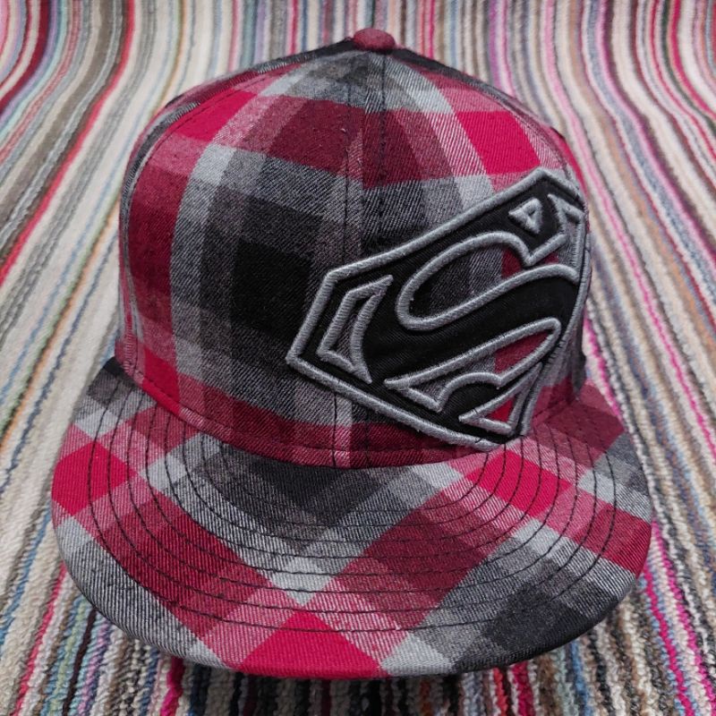 Topi Superman Big Logo Tartan Original Second