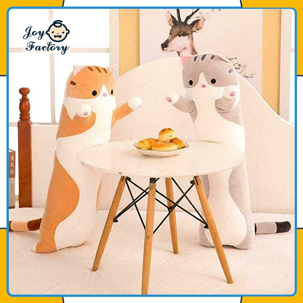 Boneka Guling Kucing Mainan Oren Abu-Abu Pink Kado Special Hadiah Buat Anak Tersayang perempuan bantal kecil 110/130MC