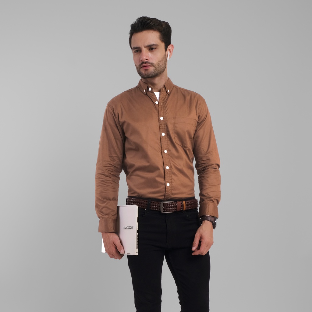 Maydee Tunik Aiko Couple Atasan Tunik Couple Kasual Premium-Aiko Caramel Pria