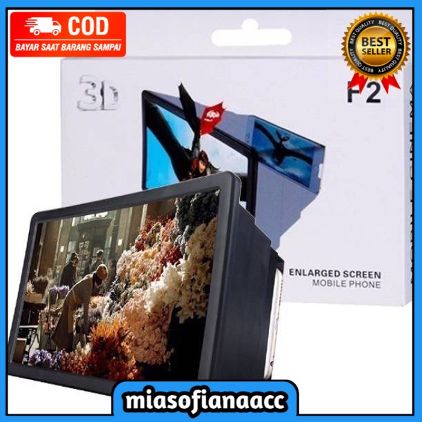 (COD) Pembesar Layar HP / Enlarged Screen Mobile Phone 3D F2 / Cinema Screen HD [F2] POrtable