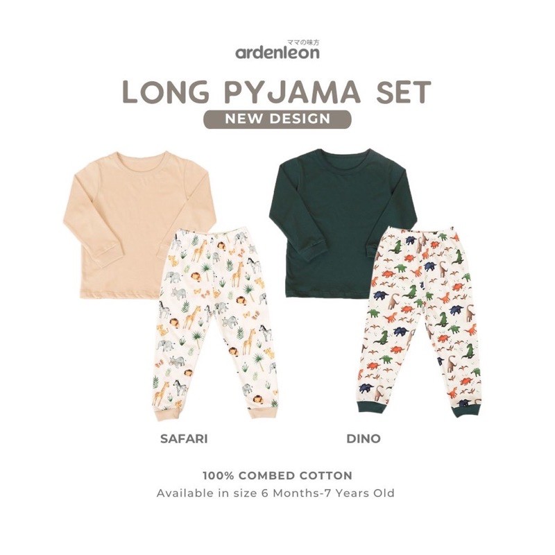 arden leon long pyjama set