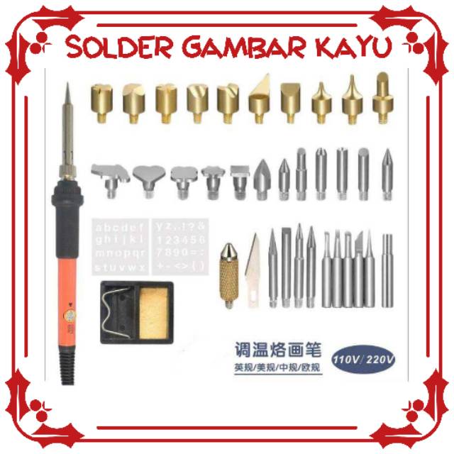 Solder Lengkap Alat Gambar Kayu Solder Gambar Kayu Solder Set