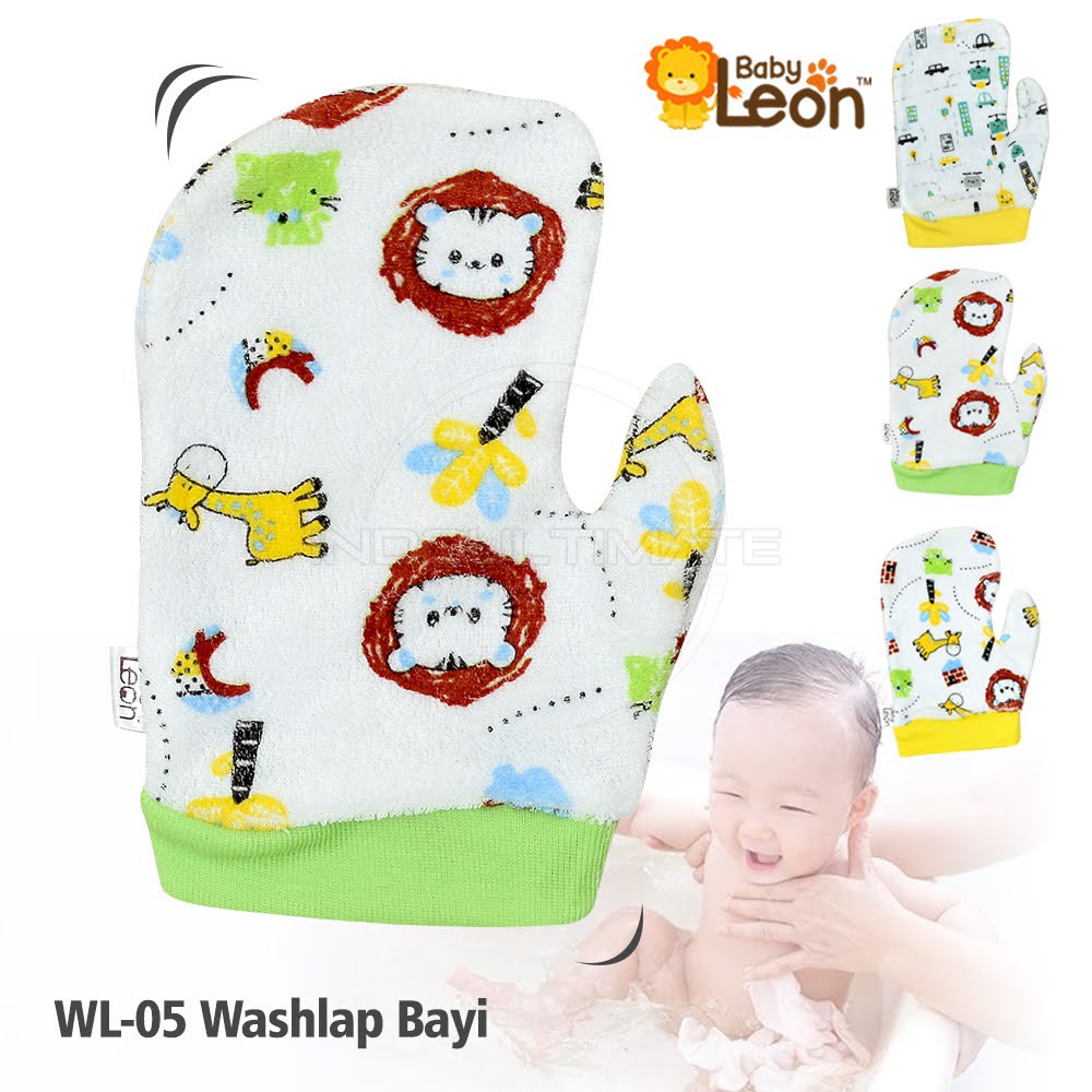 Waslap Handuk Bayi Jari BABY LEON Waslap Tangan Mandi Anak Bayi COTTON WL-05 Lap Mandi Bayi