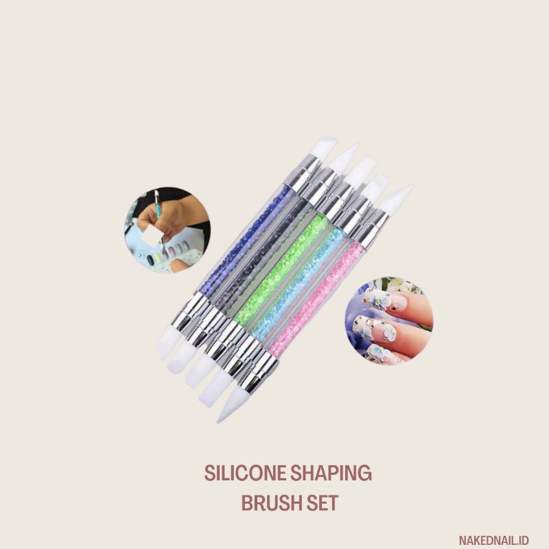 kuas craving silicone brush nail sculpture pen 2 sisi isi 5 craving 3d nail art nailart