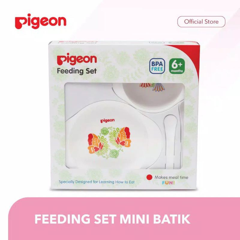 Pigeon Feeding Set Mini / Piring Mangkok Sendok Makan Bayi Set