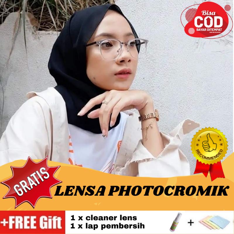 { BAYAR DI TEMPAT } FRAME KACAMATA + LENSA PHOTOCROMIK | FRAME TITANIUM | FRAME 6011