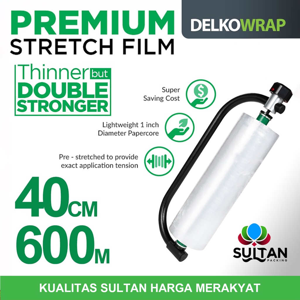 

Plastik Wrap Premium Stretch Film Plastik Wrapping Delkowrap Termurah