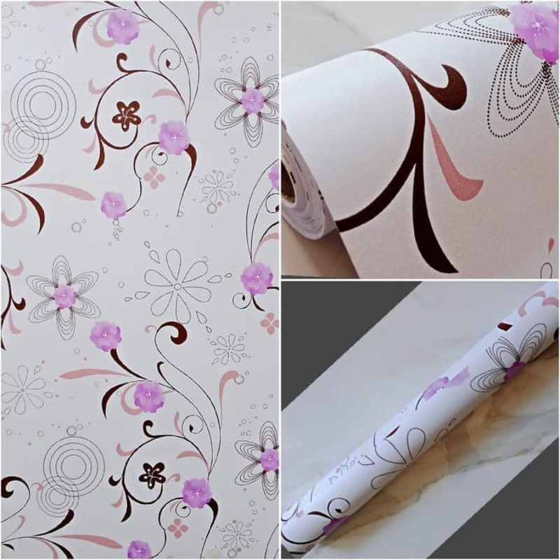 Wallpaper Dinding Wallstiker kamar tidur Wallpaper Dekorasi dinding Wallpaper Aestetic Stiker dinding Motif 45Cm X 9M