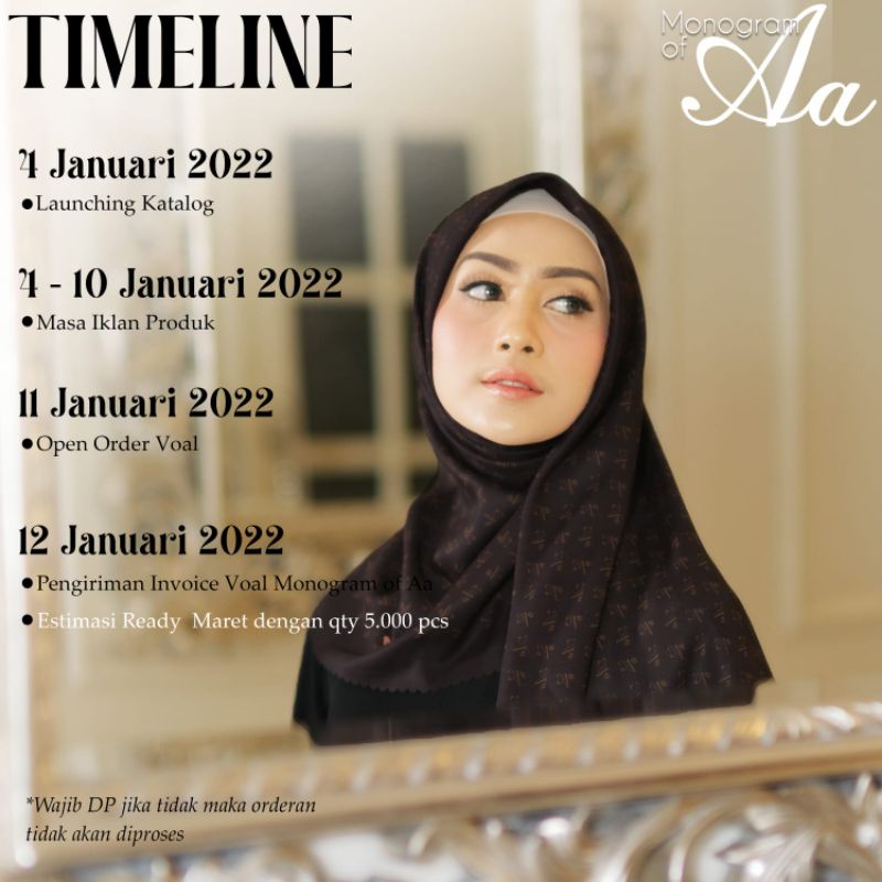 The classic Monogram Of Aa by Aden hijab