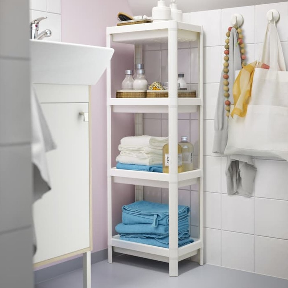VESKEN Rak Kamar Mandi unit rak 23x100 cm putih VESKEN Rak Kamar Mandi unit rak 23x100 cm putih