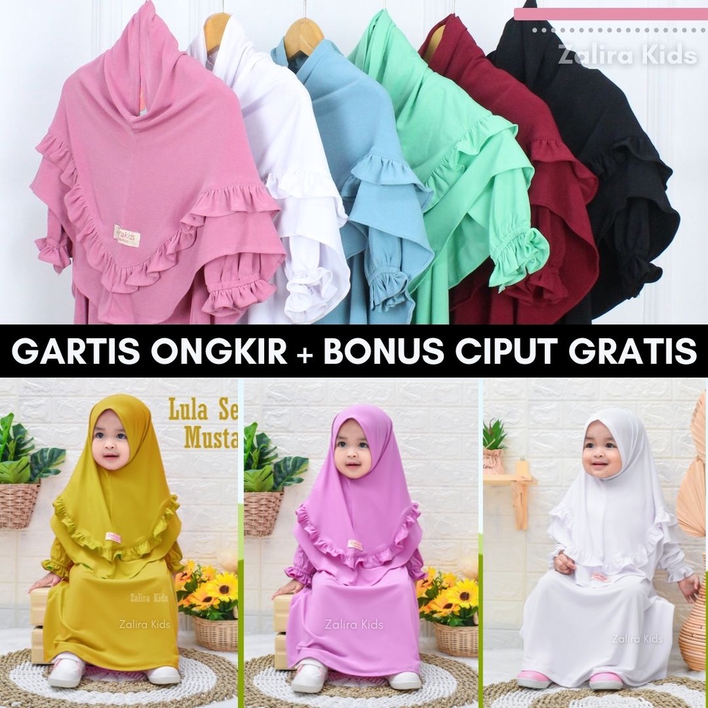 Lula series | Gamis Anak Perempuan TERBARU UMUR Newborn sampai 11 tahun by zalira kids  | Zalira Kid