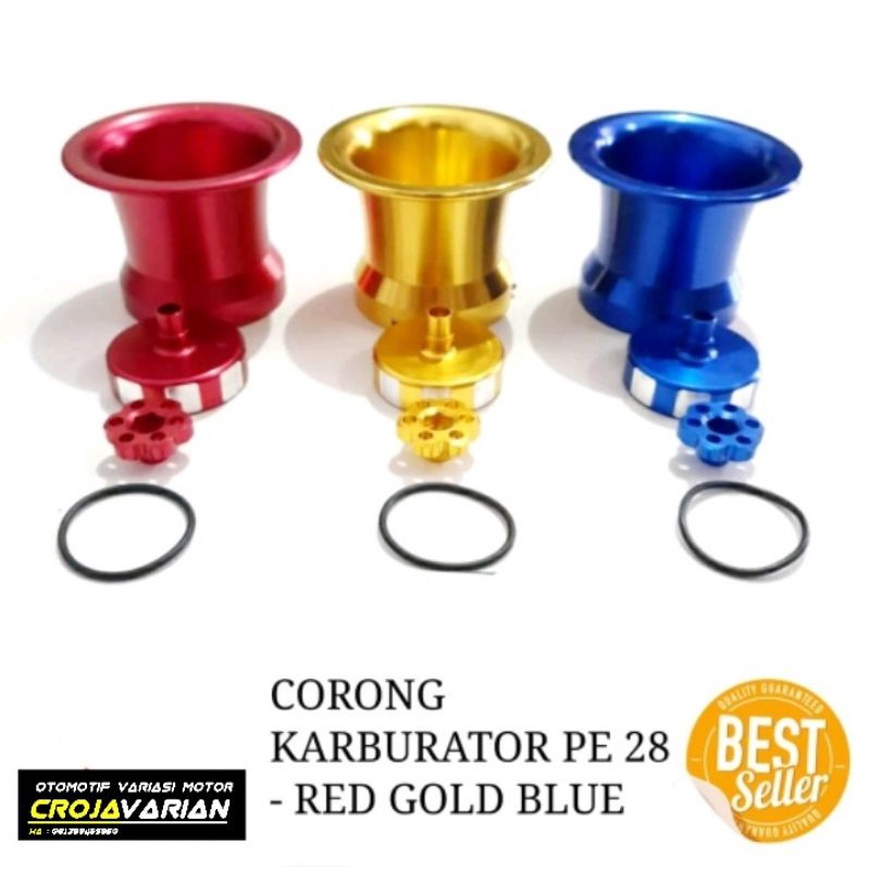 Corong karbu Pwk 28 Pe 28 / Velocity karburator Pwk 28 pe 28 plus tutup cnc plus setelan gas-2