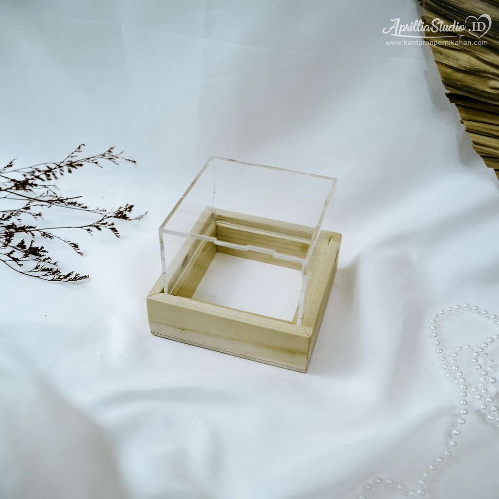 KOTAK KAYU | WOODEN DELUX AQUA BOX 10x10x8 CM