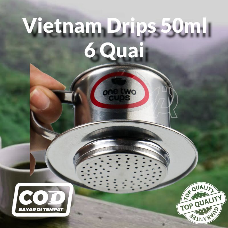 TERMURAH Vietnam Drip Filter Penyaring Kopi Coffee Dripper Pot 6 Quai 50ML