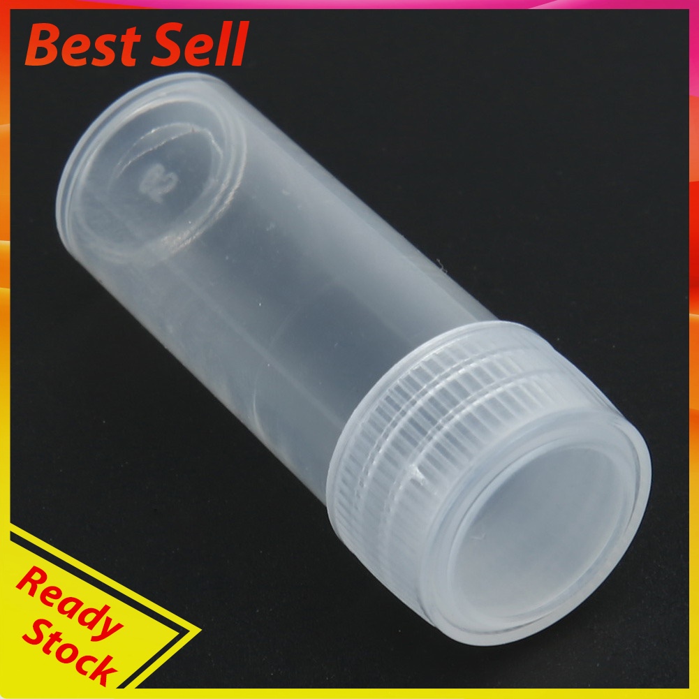 50Pcs 5g Volume Plastic Sample Bottle 5ML Small Bottle Vial Storage Contain