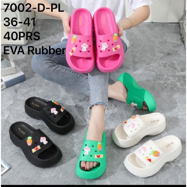 35-41 sandal eva rubber sendal wedges perempuan balance