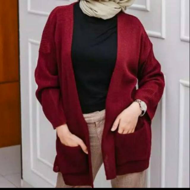 CARDIGAN WANITA LOOCY /CARDIGAN RAJUT TEBAL.