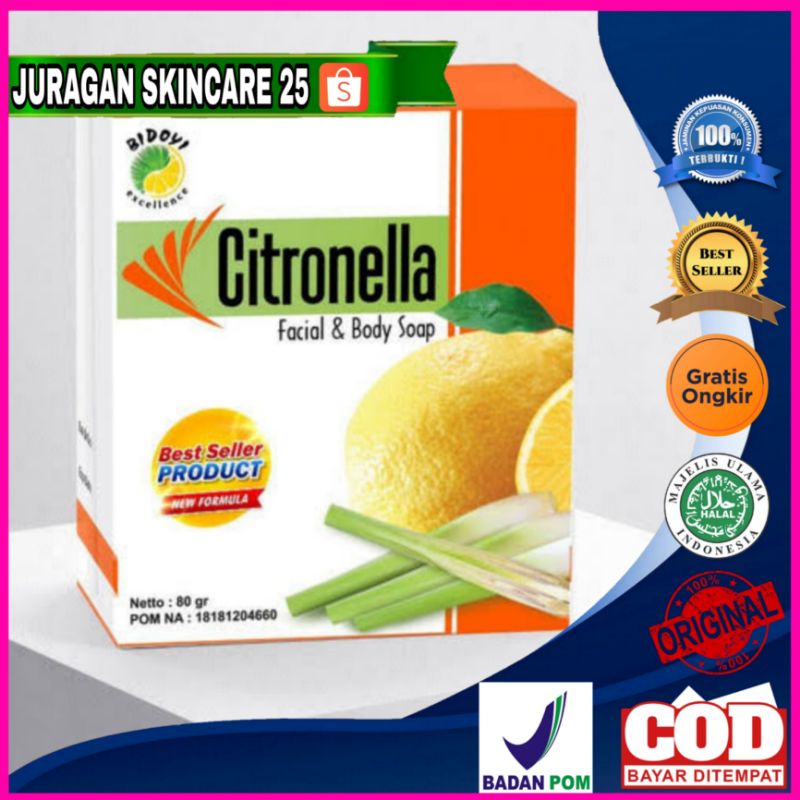 Sabun Citronella 80 gram Sabun Bidoyi Citronella Original halal bpom