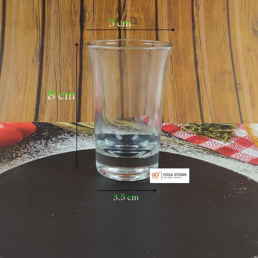 Gelas Sloki Kaca Gelas Lilin Kecil Tebal tipe TG04 1Pcs