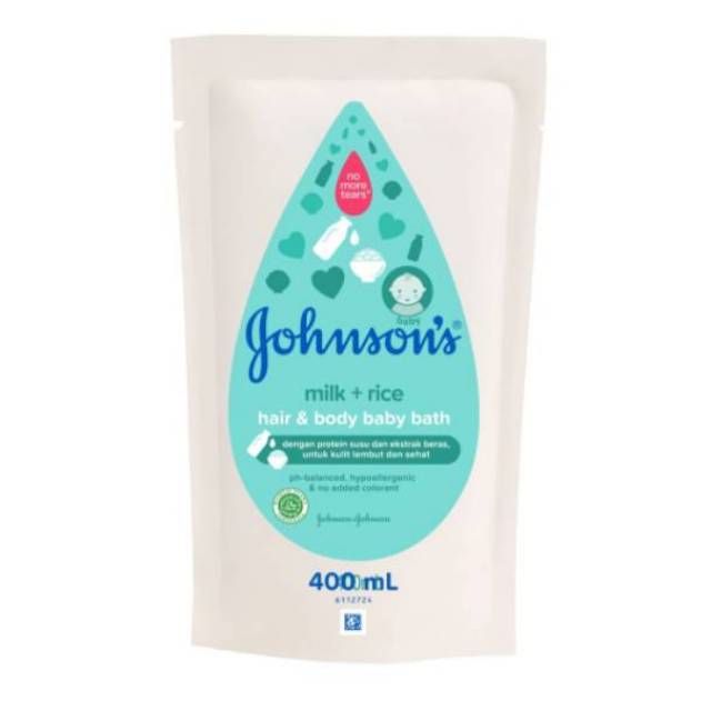 Johnsons MilkRice Hair&amp;Body Refill 400ml