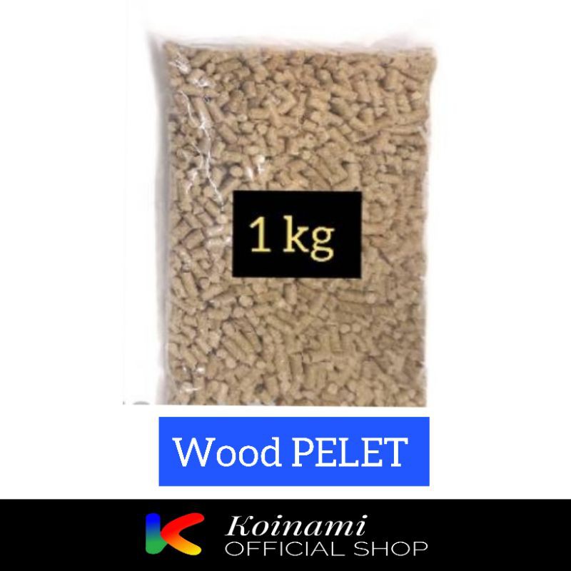 WOOD PELLET 1kg / ALAS KANDANG tempat pup / kucing  hamster kelinci rabbit reftile marmut