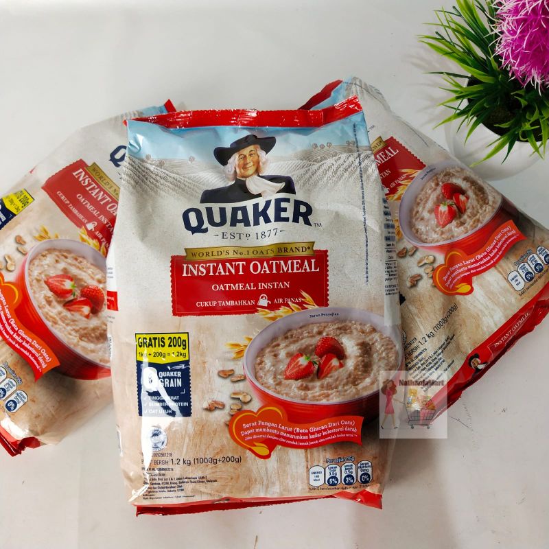 Jual Quaker Instant Oatmeal 1200 Gr / Quaker Merah 1.2 Kg | Shopee ...