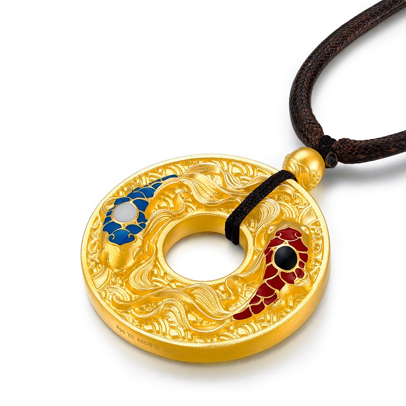 [Ready Stock]Fashion Pisces Pendant Gold-Plated Necklace