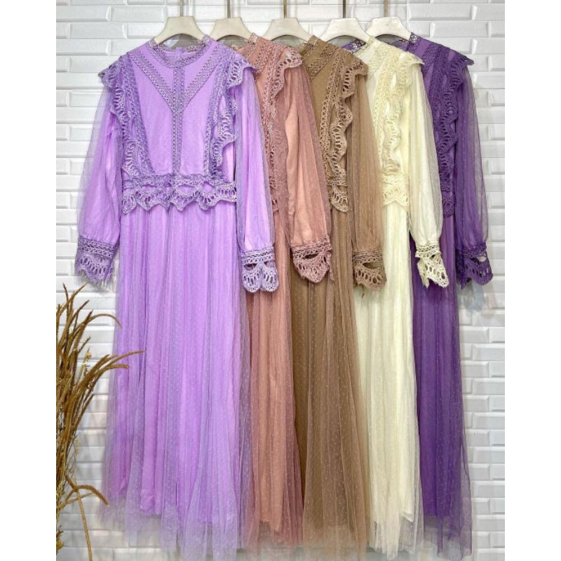 gamis brukat tile renda import
