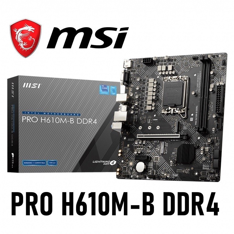 MSI PRO H610M-B DDR4 (LGA1700, H610, DDR4, USB3.2, SATA3)