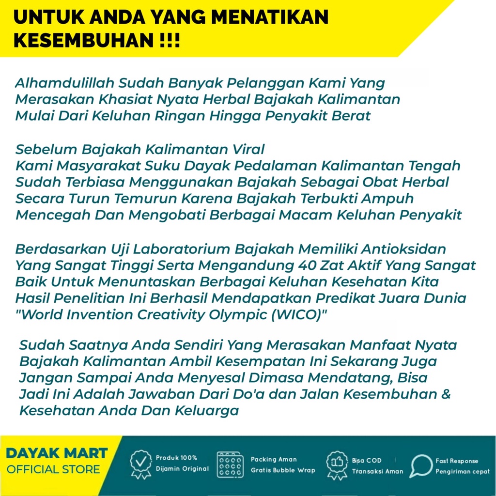 Akar Kuning Bajakah Kuning Asli Kalimantan Kualitas Super Premium Akar Bajakah Kayu Bajak Kayu Bajakah Akar Bajaka Obat Herbal Bajakah kalimantan Asli Diabetes Asam Lambung Urat Obat Maag Kencing Manis Gula Darah Liver Hepatitis Paling Ampuh Original 100%-1